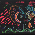 Kids DIY Rainbow Scratch Art Paper